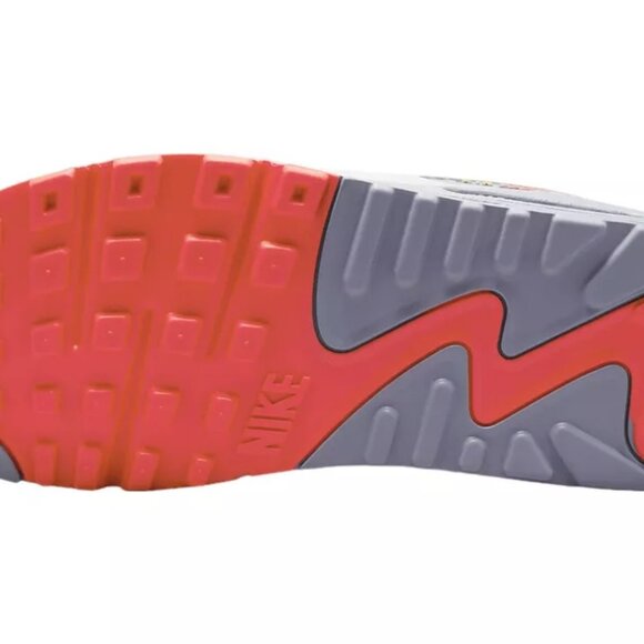 Men's Nike Air Max 90 PRM "Sound Wave" Smmt Wht/Bright Crimson - Picture 9 of 10